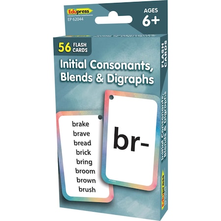 Edupress Initial Consonants, Blends + Digraphs Flash Cards TCR62044